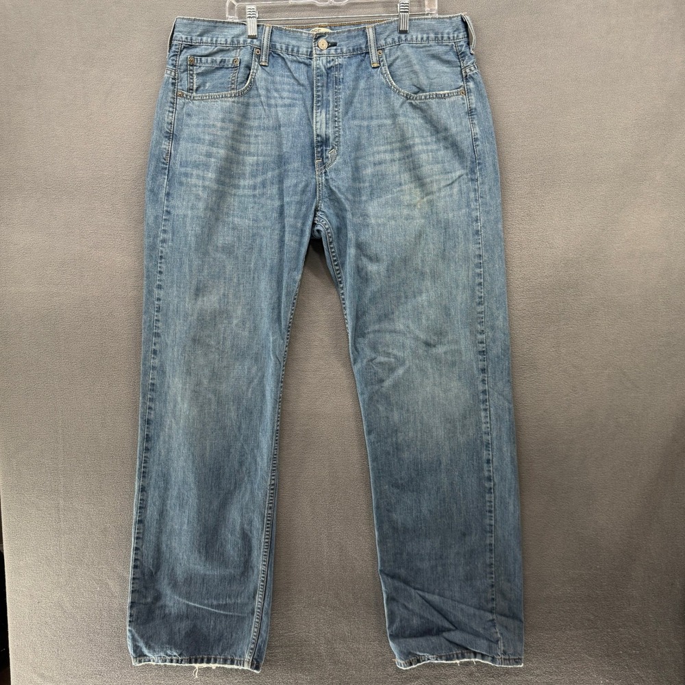 Levis 569 Jeans Mens 38x34 Loose Straight Leg Blue Denim Medium Wash Cotton